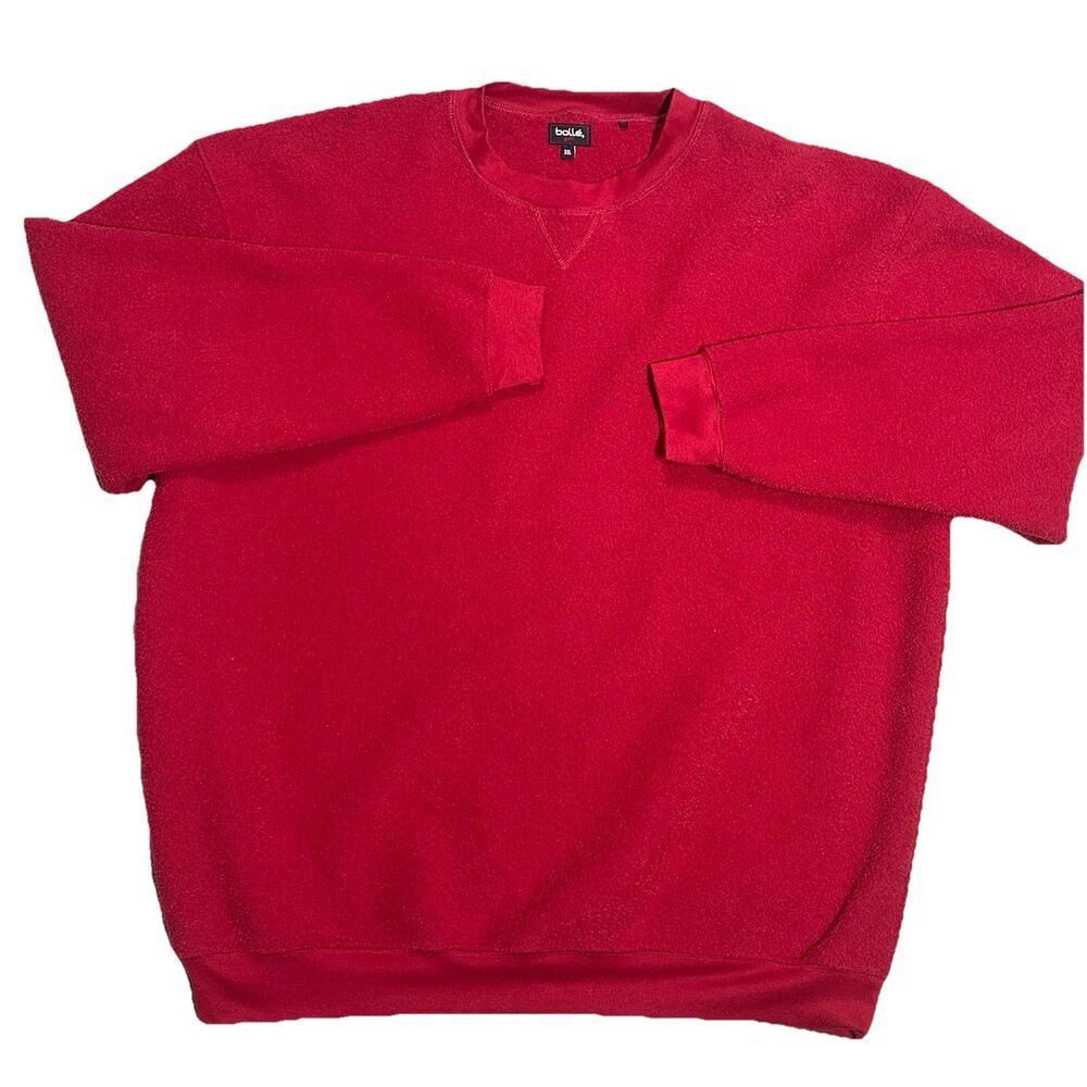 Bolle’ Golf Fleece Crewneck Men’s XXL Long Sleeve Red Sweatshirt Dad